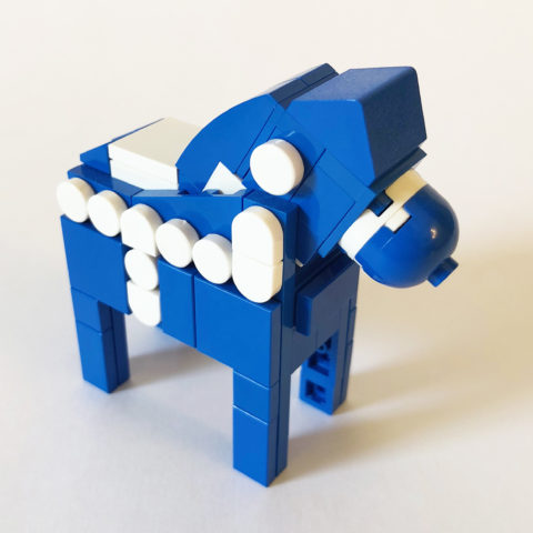 Blue LEGO Dala Horse