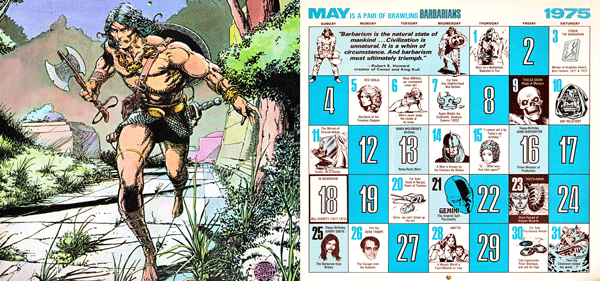 1975 Marvel Comics Calendar - May