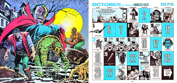 1975 Marvel Comics Calendar - October