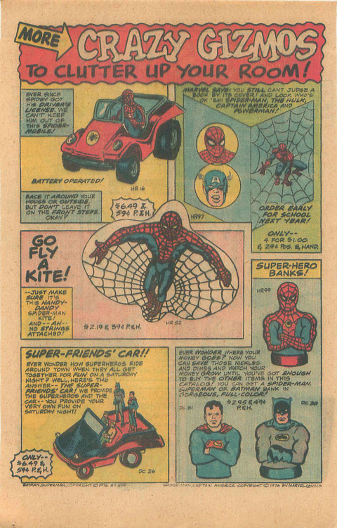 1976 Superhero Merchandise Catalog 2