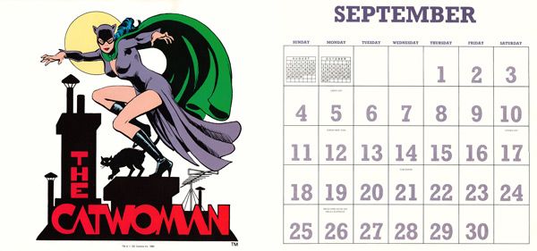 DC Comics Calendar 1988/2016 September