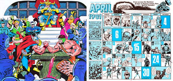 1981/2015 Marvel Comics Calendar - April