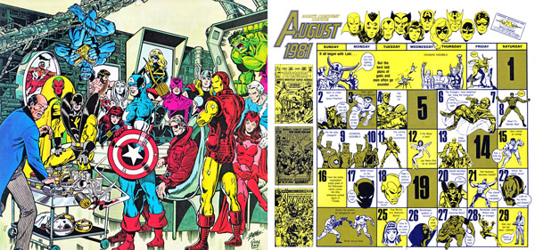 1981/2015 Marvel Comics Calendar - August