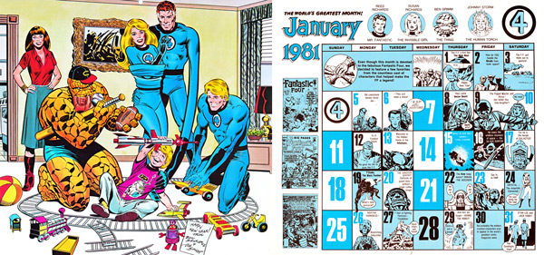 1981/2015 Marvel Comics Calendar - January