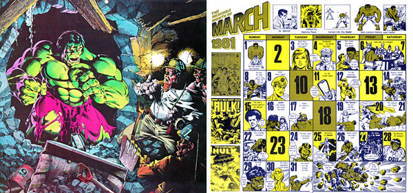 1981 Marvel Comics Calendar - March
