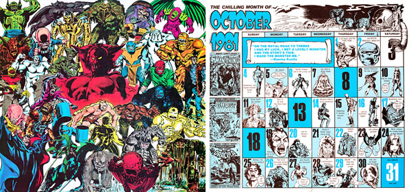 1981 Marvel Comics Calendar - October