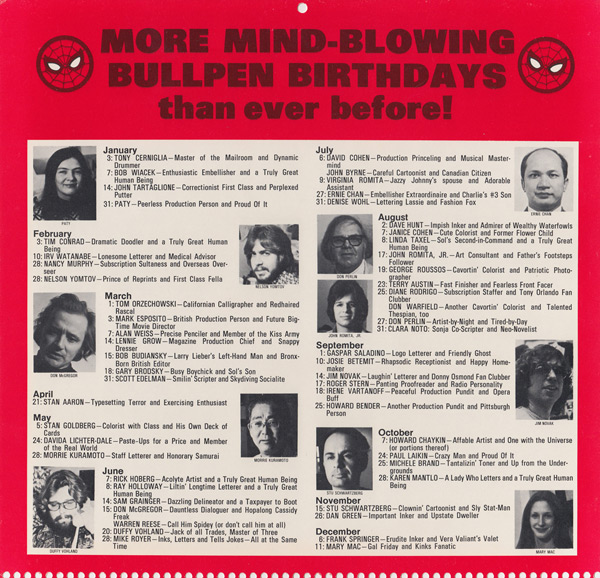 1978 2017 Spiderman Calendar Cover Bonus