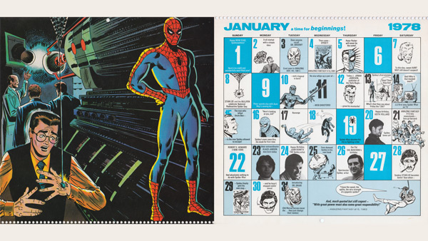 1978 2017 Spiderman Calendar January