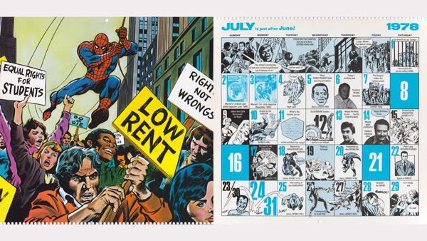 1978 2017 Spiderman Calendar July