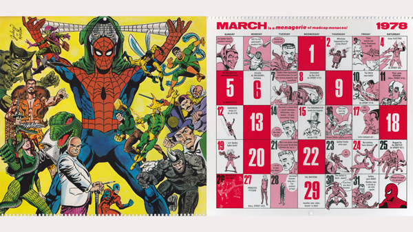 1978 2017 Spiderman Calendar March