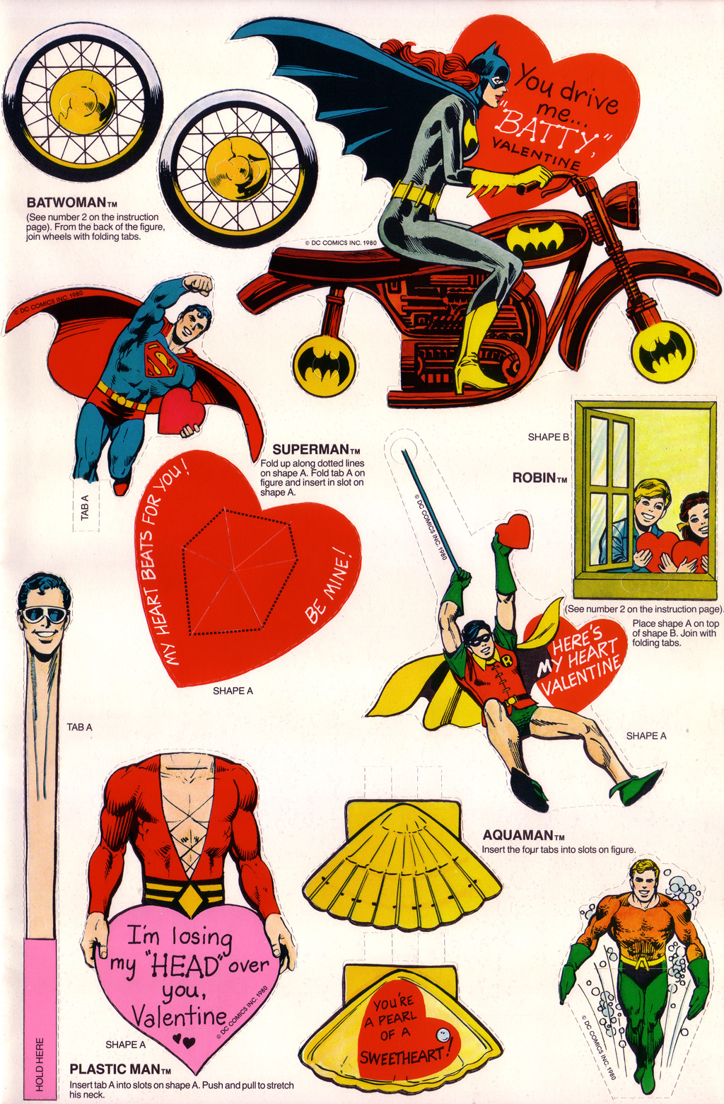 Superhero Valentines - 1980 SuperFriends 2