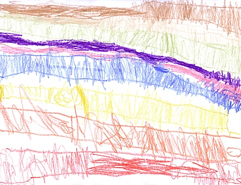 A rainbow drawn by my dughter