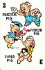 cartoon cards three pigs