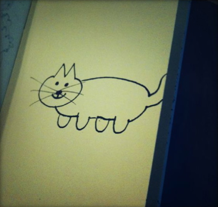 cat drawn