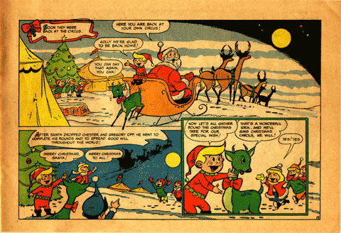 chester cheer and gregory the green deer christmas comic