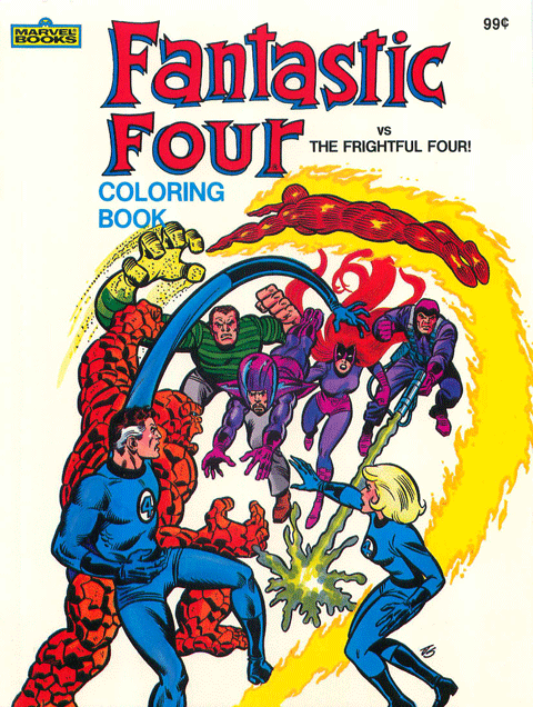 fantastic four coloring book cover