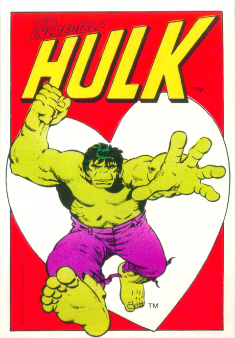 Superhero Valentines - 1979 Hulk 1