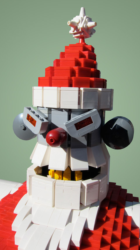 lego robot santa claus head small