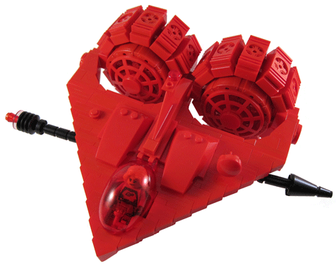LEGO Valentine Spaceship Front