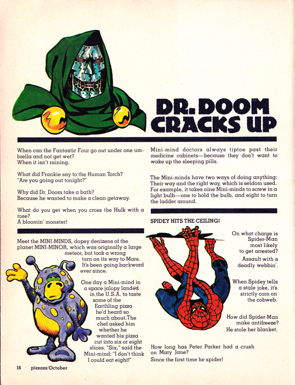 Pizzazz - Dr. Doom Jokes