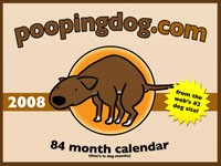 Pooping Dog Calendar Front