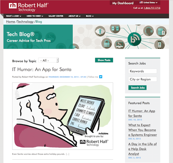 Cartoon Close-Up Robert Half Technology Blog