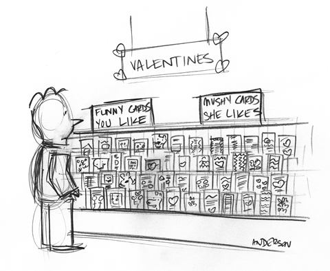 valentine cartoon sketch